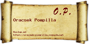 Oracsek Pompilla névjegykártya